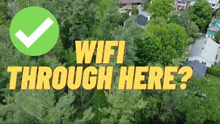 Sharing wifi through dense thick trees and bush - NO Line of SIght - NO internet bill