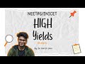 NEETPG / INICET High yields mixed Old school style
