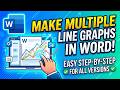 How to make a multiple line graph in word || BACK-SPACE