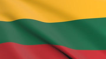 Flag of Lithuania waving in the wind - Flag animation - Motion background - 4K UHD