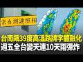 台南飆39度高溫！測速路牌字體熱到融化 週五起全台變天 連10天雨彈轟炸 梅雨旺盛期！慎防「致災雨」｜三立新聞
