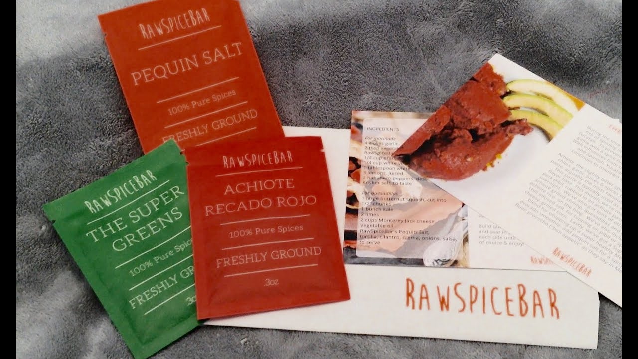 Raw Spice Bar, Unboxing June Subscription, Recipes, Spices, Soft Spoken Info, Chewing Gum, ASMR
