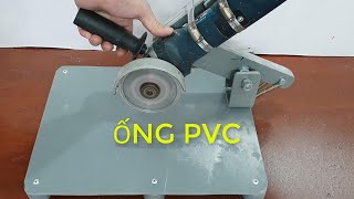 Make a homemade angle grinder stand out of pvc pipes