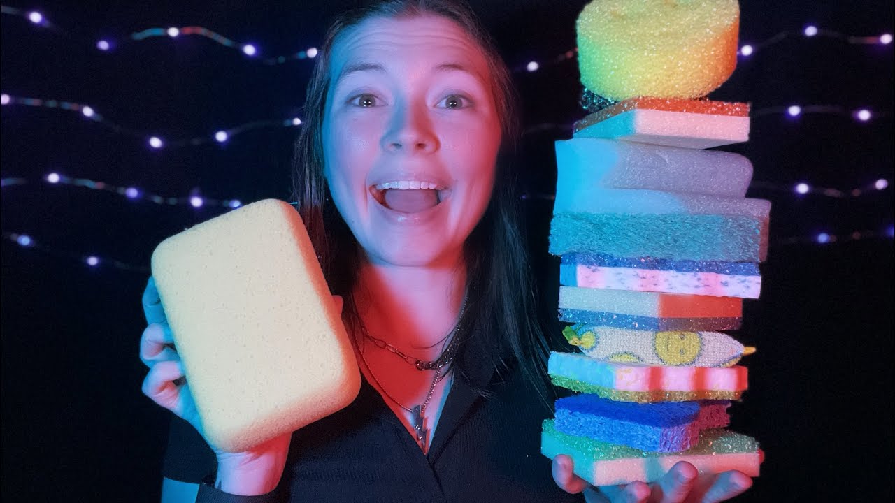 ASMR Intense Scratching, Tapping and Crinkling With Sponges