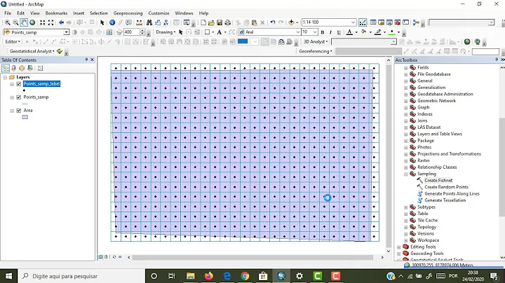 create a regular point grid in arcgis
