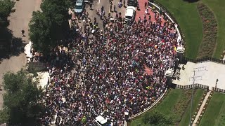 SkyEye Video: Crowd Protests Separation Of Immigrant Children, Families At Border