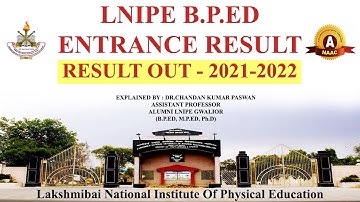 LNIPE BPED Entrance Result 2021 is OUT | Check your results | How to check BPED LNIPE Results 2021