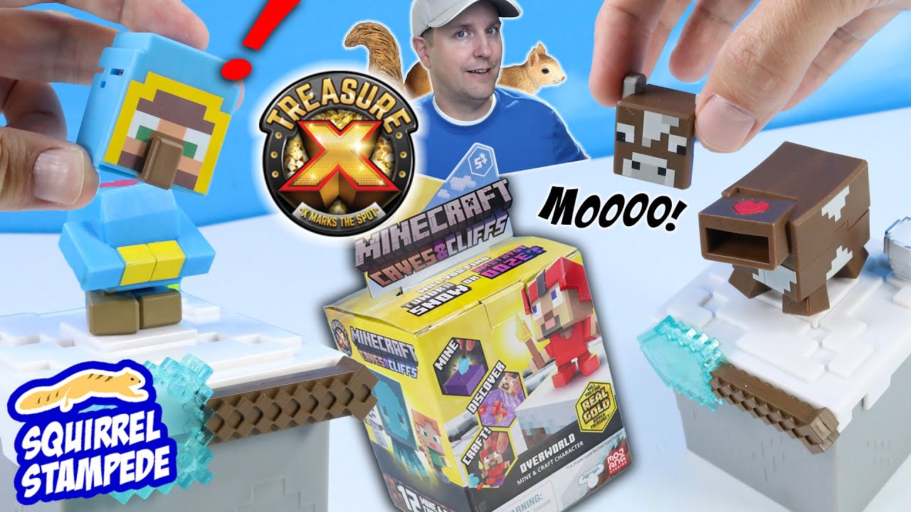 Treasure X Minecraft - Overworld Unboxing Adventure Single Pack Bundle -  Styles May Vary with 2 My Outlet Mall Stickers 