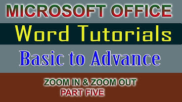 How To Zoom In and Zoom Out In Word Document
