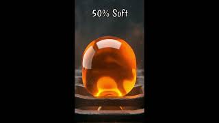 0% vs 100% SOFT: Amber Gel vs Industrial Grid | 3D Soft Body Simulation screenshot 4