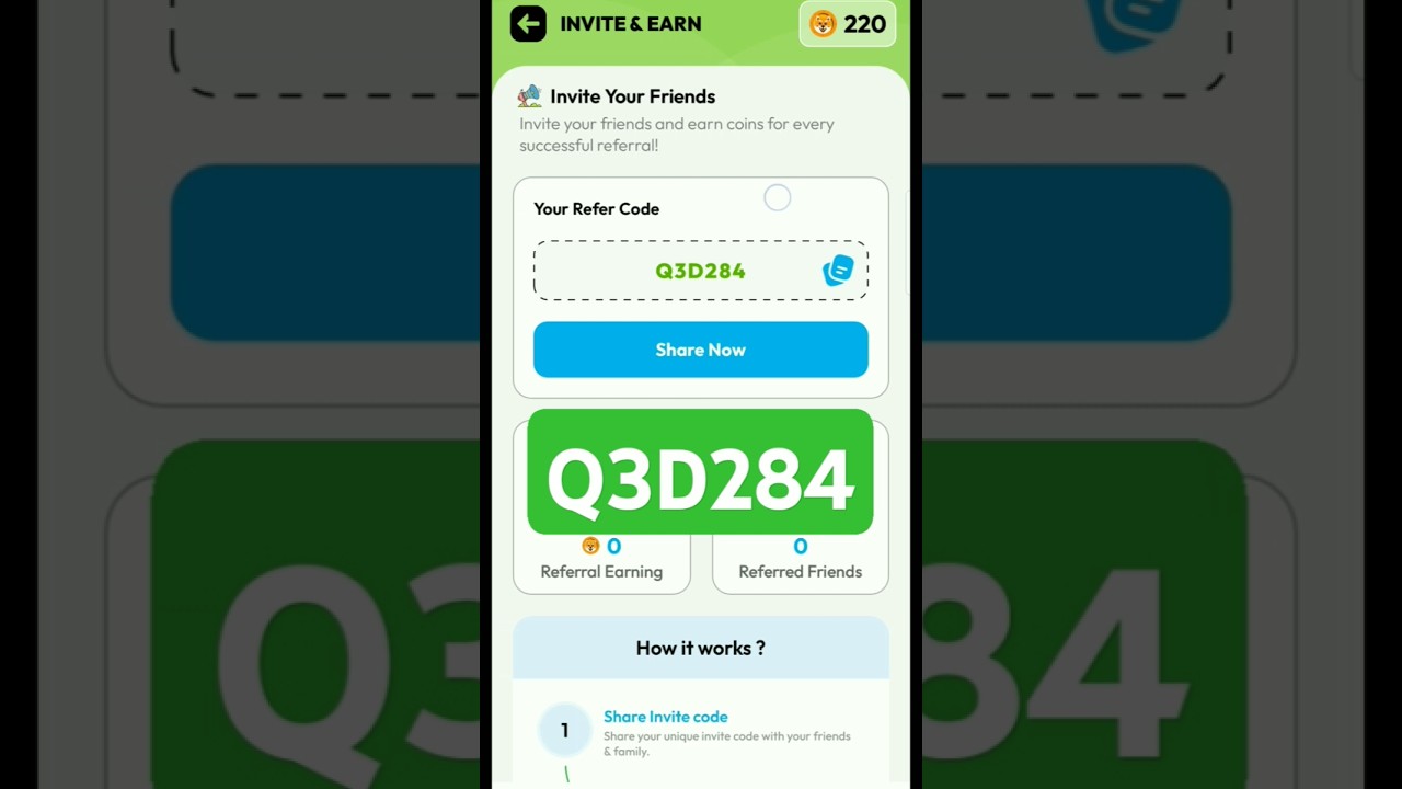 Fox Coins App refer code ||