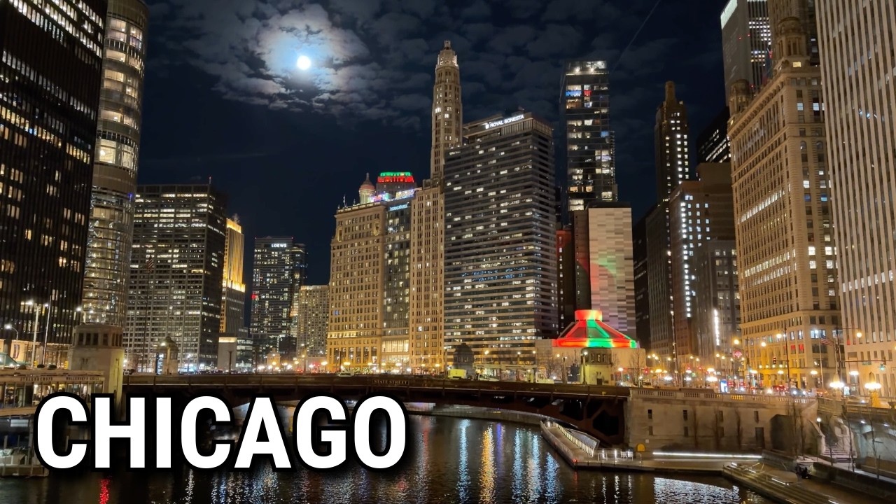Chicago Winter Walk 🥶 Cold Downtown Night Walking Tour On Friday | January 2, 2026 | 4K 60fps