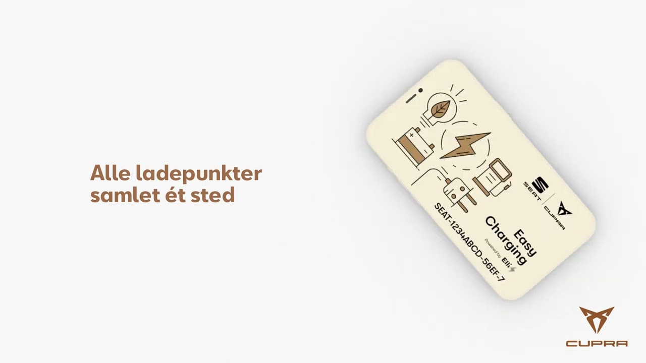 CUPRA Easy Charging. Ny digital ladeløsning til opladning af din CUPRA. Ét kort, én app.