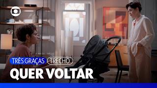 Infeliz na Europa, Lena diz a Samira que quer voltar para o Brasil | Três Graças | TV Globo