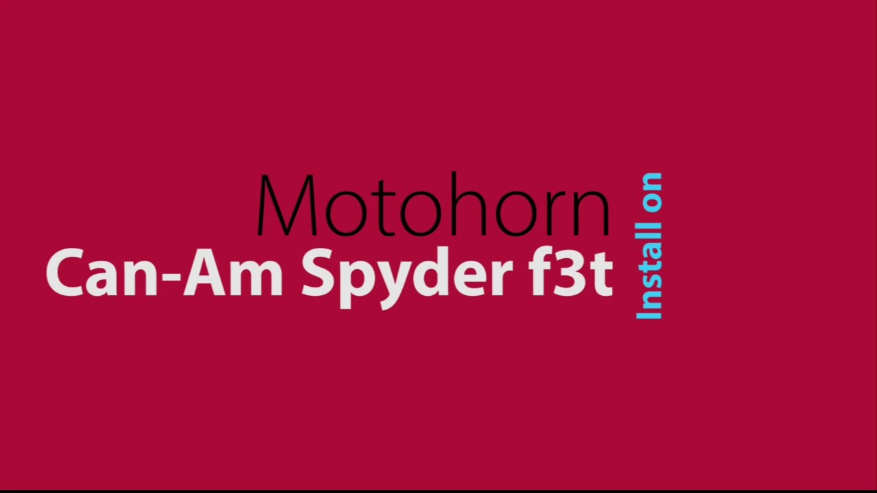 Install MotoHorn™ on Can Am Spyder F3T Part 1