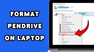 How To Format Pendrive On Laptop | Erase And Format USB Drive 2025