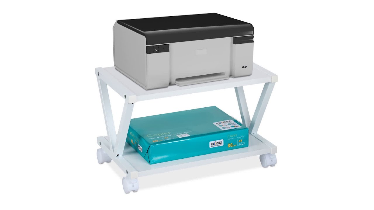 Organizer Per Scrivania Relaxdays - 3 Scomparti, Portadocumenti, Per Stampante, 22.5x47x40 Cm, Nero - Foto 4