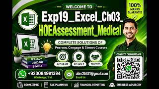 Exp19_Excel_Ch03_HOEAssessment_Medical | Excel Chapter 3 Hands-On Exercise Assessment – Medical