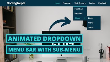 Animated Drop down Menu Bar using HTML & CSS | CodingNepal