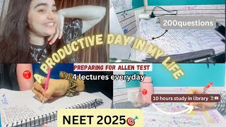 A Productive Day In My Life Allen Test Which Test Series Joined Allen Or Akash