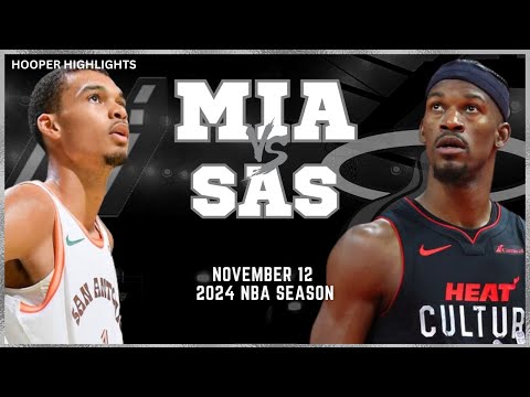 Miami Heat vs San Antonio Spurs Full Game Highlights | Nov 12 | 2024 NBA Season