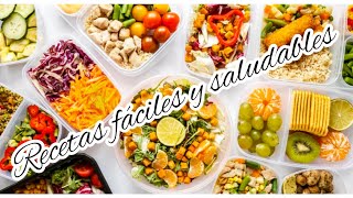 Almuerzos SALUDABLES 🍌🥬con ingredientes FÁCILES🍓 y delicios para BAJAR DE PESO 💪🏽
