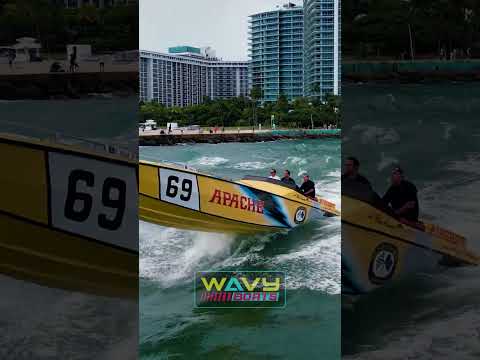 Ex "Smuggling Boat" Apache 47 Plopping at Haulover Inlet ! | Wavy Boats