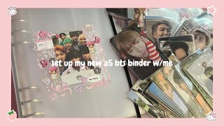 set up my new a5 bts photocard binder with me // deco, pc haul, flip through, etc.