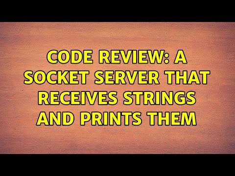 Code Review: A socket server that receives strings and prints them
