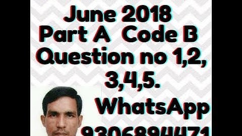 First 5 Questions of CSIR NET/JRF June 2018 Part-A