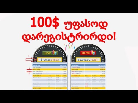 დარეგისტრირდი და მიიღე 100$ დოლარი