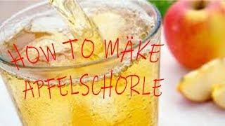 HOW TO MAKE APFELSCHORLE!!!