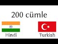 200 cümle - Hintçe - Türkçe