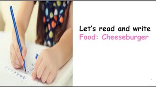 Cheeseburger reading text قراءة