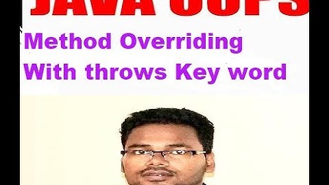Exception Handling with Method Overriding/Method Overriding with throws keyword/by Amar