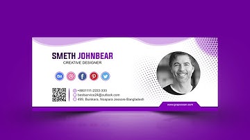 Professional Email Signature Template Design - Photoshop Cc Tutorial