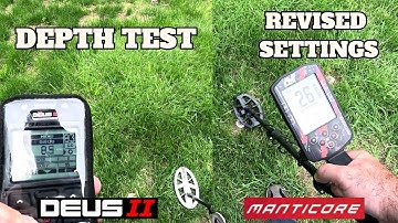 XP DEUS 2 HF2 COIL VS MINELAB MANTICORE DEPTH TEST