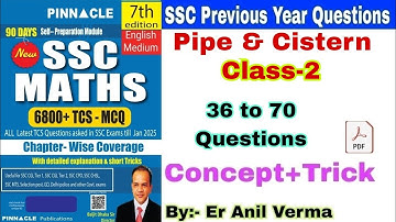 Pipe & Cistern Class-2 ,Pinnacle math book solution(7th edition) SSC que. short trick
