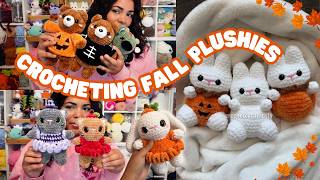 Crocheting Fall plushies 🎃🍂🧶 Crochet & Chat