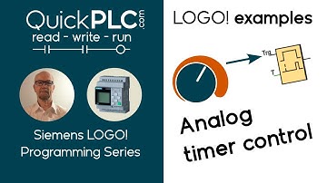 LOGO! Analog timer control | Siemens PLC programming