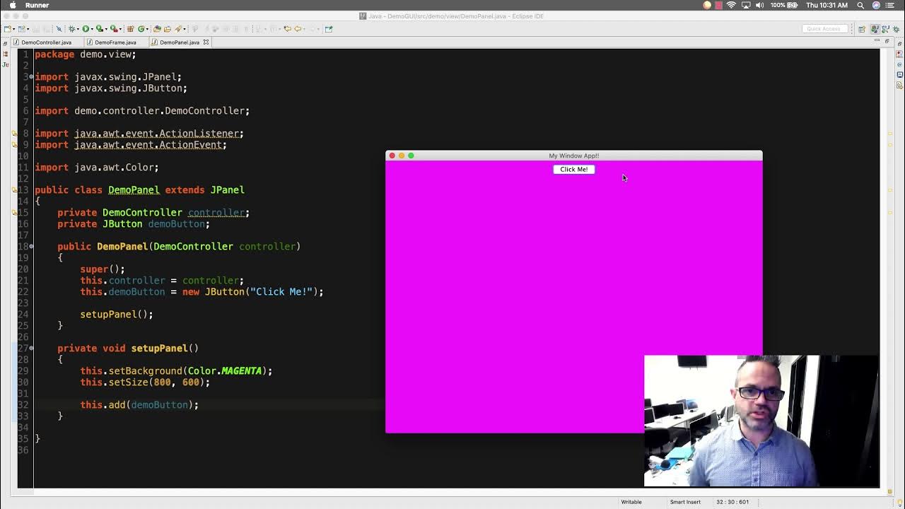 Basic Java GUI interactivity - YouTube