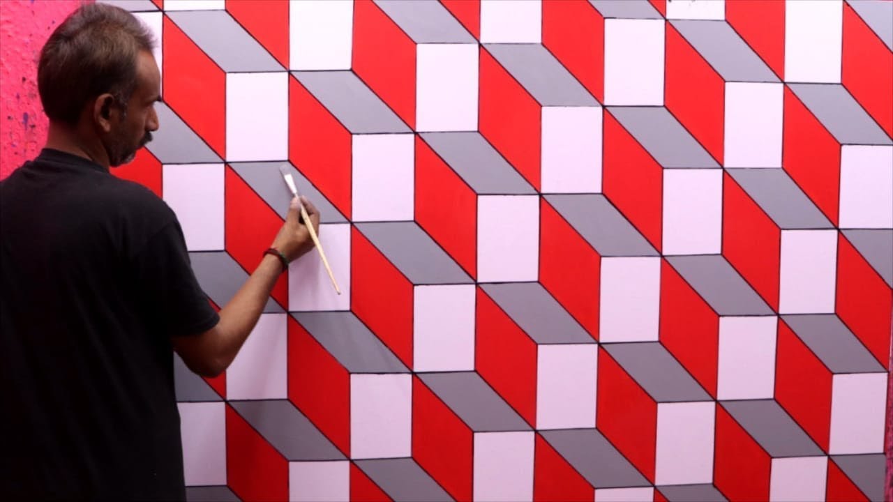 optical illusion 3d wall design | 3d wall painting | 3d wall ...