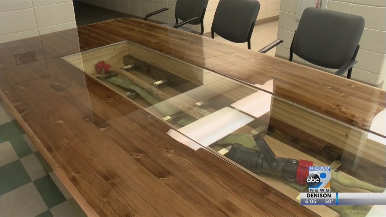 Hand-made table donated