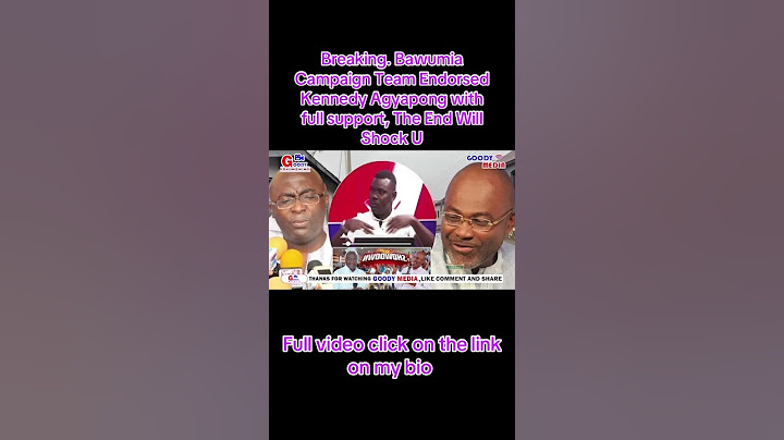 Breaking. Bawumia Campaign Team Endorsed Kennedy Agyapong with full support, The End Will Shock U