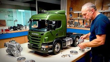 Man Builds an INCREDIBLE $2,000 Scale SCANIA RC TRUCK with WORKING MECHANISMS by @boxworks1001