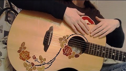 [ASMR] Binaural Acoustic Guitar Sounds + Tapping + Gentle String Touching  (No Playing)