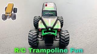 Monster Jam | Monster Trucks | R/C Grave Digger Monster Truck in the trampoline