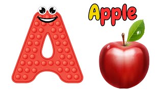 popit red abcdefghijklmnopqrstuvwxyz a for apple phonics reading , alphabets, abc phonics reading