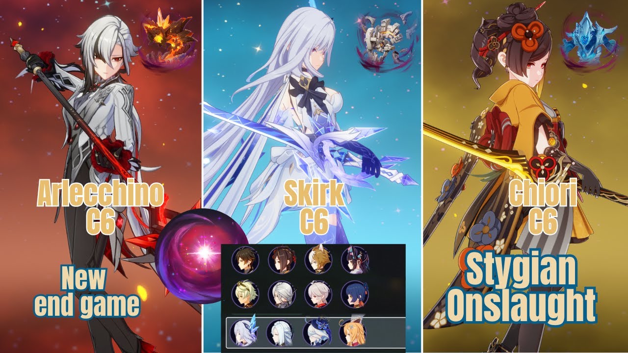 New Endgame Stygian Onslaught Fearless 5.7 C6 Skirk & C6 Arlecchino & C6 Chiori | Genshin Impact