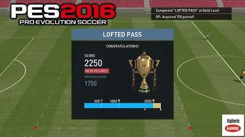 Pro Evolution Soccer 2016 - Lofted Pass skill training (Gold)